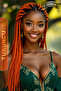 شعر صناعي لتضفير الشعر الأفريقي Rasta And Box Braid - برتقالي - 8