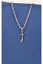 Men's Silver Color Sulfikar Figured Necklace - 5