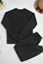 Donut Print Casual Dress for Women - Crew Sweater and Sweatpants Set - 2