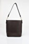 Bitter Brown Crocodile Skin Look Double Strap Women's Shoulder Bag - 3