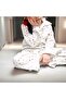 Girls' Cotton Fabric Print Shirt Collar Buttoned Long Sleeve Pajamas Set