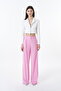 Yüksel High Waist Wide Leg Trousers Pink