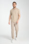 Walfer Men's Dark Beige 100% Cotton Waffle Non-Shrink Fabric Slim Fit Non-Curling Polo Collar T-Shirt - 5