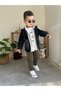 My Little One's Muslin Cotton Shirt, Denim Jacket with Hood, De Jouten Printed Boys' 3-Piece Set - 4