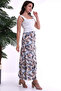 22223803 Dok. Viscose Patterned Gypsy Skirt BLUE BEIGE - 4