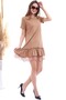 20063103 Single Jersey Skirt Lace Short Sleeve Dress Biscuit - 5