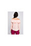 8121836 Kobe Madonna Collar Sleeved Elastic Long Sleeve Blouse Pudra - 3