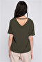 8122611 Kobe V-Neck Back Collar Piped Bat Sleeve Blouse Khaki - 4