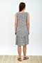 93030322 Dok.Vis.Çıtır Deseteği Ruffled Sleeveless Dress with Pockets Ecru Black - 7