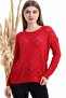 20516177 Knitwear Jacquard Patterned Crew Neck Sweater Red - 4