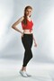 20072005 Ribbed Knit Strappy Drawstring Bustier Black - 8
