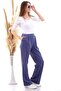 9292933 Loose Wide-Leg Pants with Two Pockets Indigo - 3