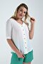 9233027 Kobe Cross Back Capri Sleeve Shirt Ecru - 5