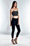 20071973 Camisole String Strap Bustier Black White - 3