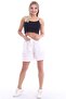 20074507 Dok.Keten Pocketed Shorts with Ties and Elastic Waist Ekru - 3