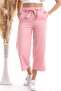 20343112 Viscose Flared Belted Wide Leg Trousers Dried Rose - 2