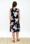 9323232 Dok.Viskon Patterned Skirt Ruffle Sleeveless Dress Black Flowers - 4