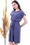 9292931 Two-Piece Elastic Waist Bat Sleeve Dress Indgo - 3