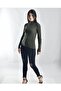 8510277 Slim Ribbed Camisole Half Fisherman Knitwear Khaki - 2