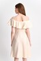 92810155 Bodrum Moulded Neckline Skirt Flared Dress Beige - 5