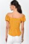 9363018 Kobe Patterned Button Front Blouse Mustard - 3