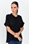 9363033 Vual Single Pocket Judge Collar Bat Sleeve Shirt Black - 2