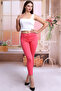 21400267 Dokuma Noir Skinny Leg Trousers Pink - 3