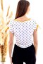 20050510 Single Jersey Smile Print Tie-Up Blouse Orange - 8