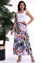 22223803 Dok. Viscose Patterned Gypsy Skirt BLACK LILA - 5