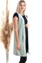 20342974 Azra Pervazlı Long Sleeveless Jacket Cagla Green - 2