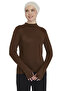 Women's Organic Finger Snap Turtleneck Body - Chocolate - 5