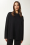 Ribbed Knitwear Sweater Trousers Set Black Lpf0091 - 3