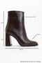 Jewel Burgundy Skin Women's Heeled Boots - 5
