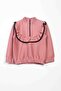 Girl's Ruffled and Zippered Blouse - Dusty Rose (2-3 Years 8-9 Years)