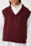 V-Neck Knitwear Sweater Bordo Lpf0065 - 3