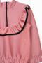 Girl's Ruffled and Zippered Blouse - Dusty Rose (2-3 Years 8-9 Years) - 2
