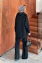 Black Double Hijab Set - Hoodie and Trousers - 4