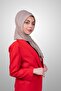 Practical Pleated Shawl Ready-To-Wear Organic Beige Color Sponge Model - 2
