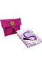 Taffeta Prayer Rug with Slub Pouch and Pearl Vav Prayer Beads Set, Portable Prayer Set, Gift Set