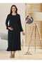 Women's Navy Blue Special Design Cotton Combed Cotton Maternity Nightgown Nightgown Se - 4