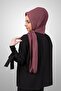 Practical Pleated Shawl Ready-To-Wear Organic Dark Rose Color Sponge Model - 4