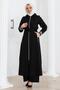 Lace-Up Hooded Suit Black 19236 - 3