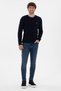Men's Navy Blue Basic Sweater 50288883 -Vr033 - 4