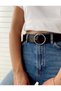 Women's Trouser Belt, Jacket Belt, Dress Belt, Shirt Belt with Round Buckle - 3