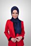 وشاح نسائي عملي مصنوع من القطن الممشط مع إسفنجة أمامية جاهزة للانزلاق باللون الأزرق الداكن - 3