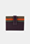 800-g Genuine Leather Horizontal Card Holder with Snap Fastener Flother Plum - 8