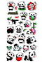 Cute Funny Panda - Embossed Sticker and Decal Sticker (Xhc168) - 18X9 cm - 2