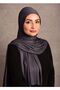 Women's Hijab Combed Cotton Shawl with Special Stitching, Long Seasonal Plain Smoked Color - 4