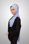 Women's Hijab Practical Combed Cotton Shawl with Sponge Front Ready Snap Baby Blue Color Scarf - 3