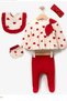 Big Heart Printed Newborn Baby Girl 5 Piece Hospital Discharge Bodysuit Set - 2
